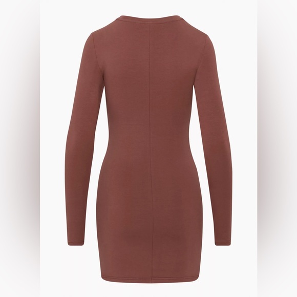 Aritzia TNA dark maroon chill Aimee dress size large l new - Picture 8 of 12